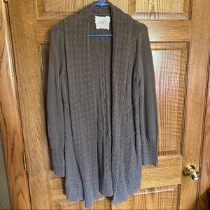 Anthropologie sweater by Angel of the North cardigan brown knit large cozy